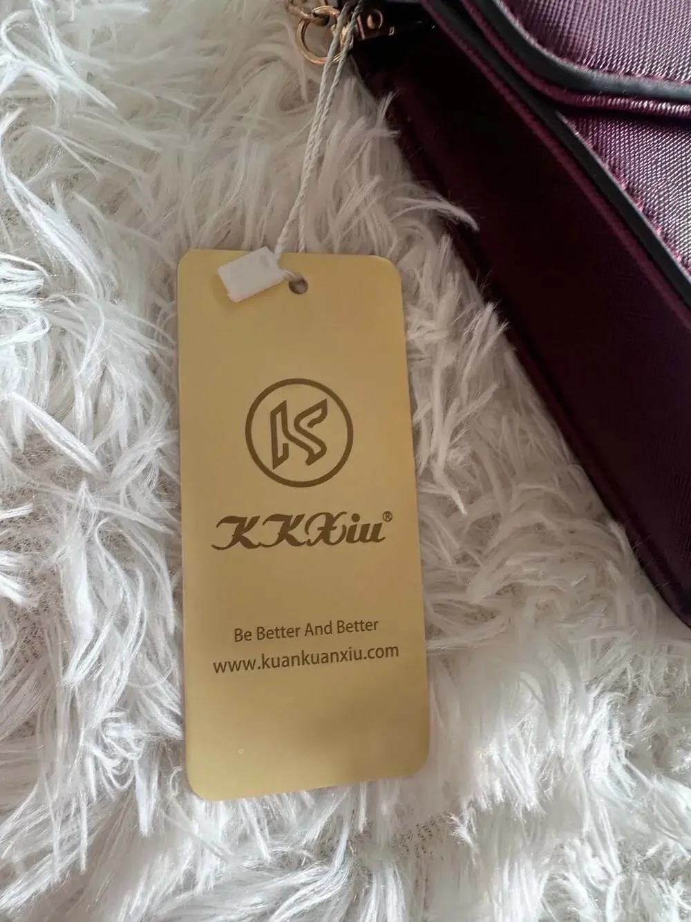 KKXIU Women's Faux Leather Envelope Clutch Crossbody Bag in Burgundy